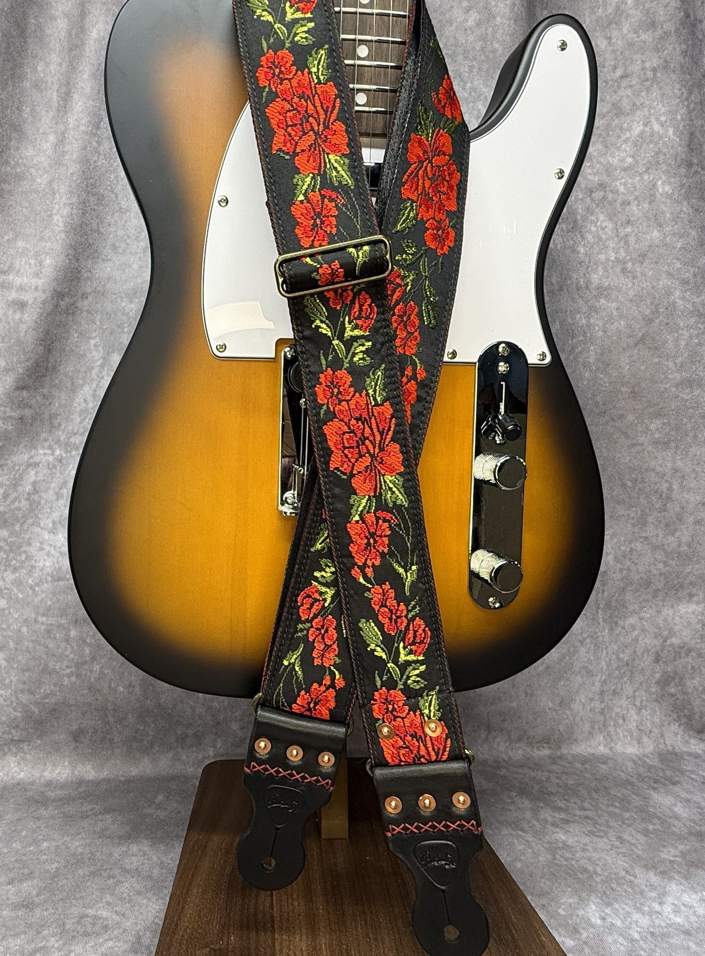 The Ramblin' Rose Guitar Strap